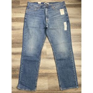 Mens Signature Levi Strauss Athletic Blue Jeans 40x32 Flex Moves With You Taper